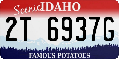 ID license plate 2T6937G