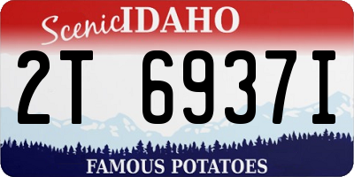 ID license plate 2T6937I
