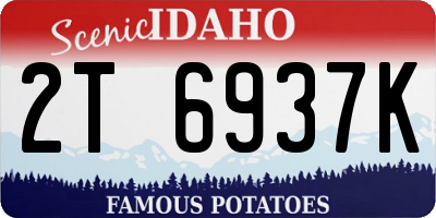 ID license plate 2T6937K