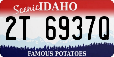 ID license plate 2T6937Q