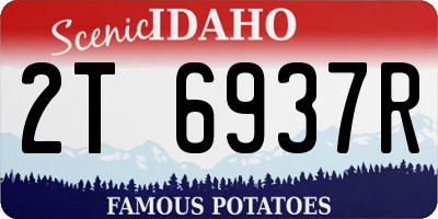 ID license plate 2T6937R