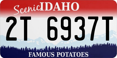 ID license plate 2T6937T