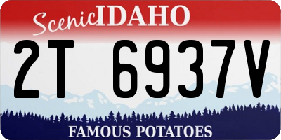 ID license plate 2T6937V