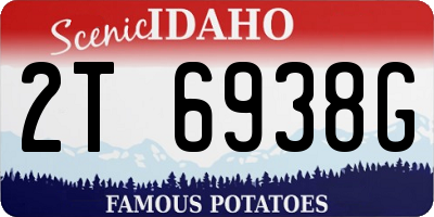 ID license plate 2T6938G