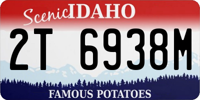 ID license plate 2T6938M