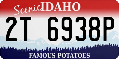ID license plate 2T6938P