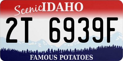 ID license plate 2T6939F