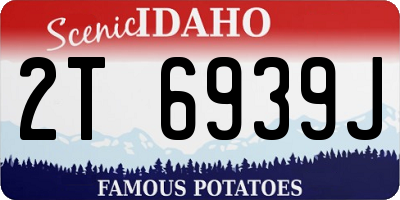 ID license plate 2T6939J