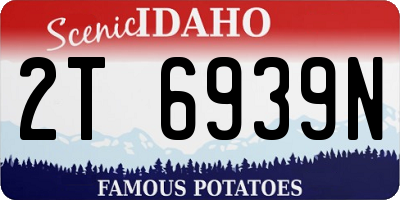 ID license plate 2T6939N