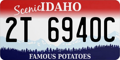 ID license plate 2T6940C