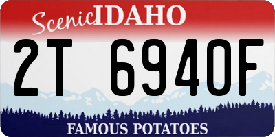 ID license plate 2T6940F