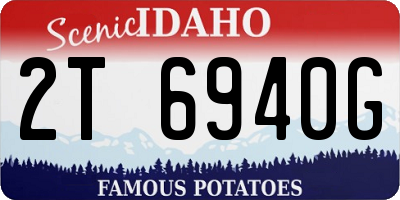 ID license plate 2T6940G