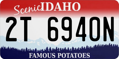 ID license plate 2T6940N