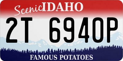 ID license plate 2T6940P