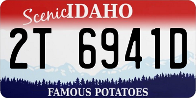 ID license plate 2T6941D