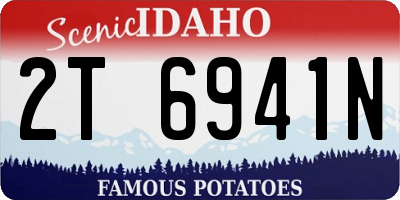 ID license plate 2T6941N