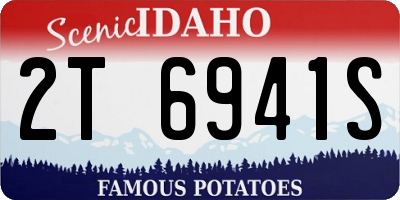 ID license plate 2T6941S
