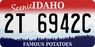 ID license plate 2T6942C