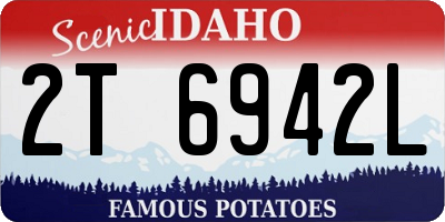 ID license plate 2T6942L