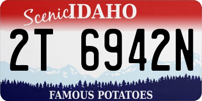 ID license plate 2T6942N