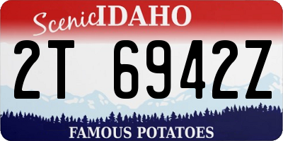 ID license plate 2T6942Z