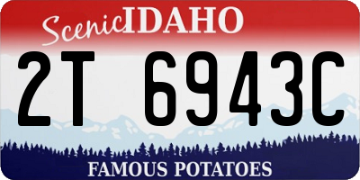 ID license plate 2T6943C