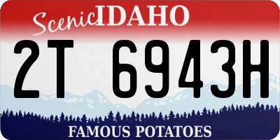 ID license plate 2T6943H