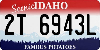ID license plate 2T6943L