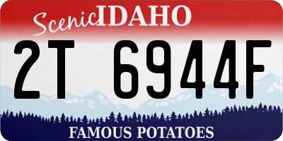 ID license plate 2T6944F
