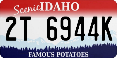 ID license plate 2T6944K