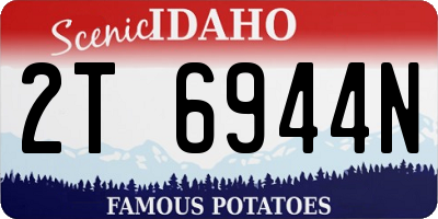 ID license plate 2T6944N