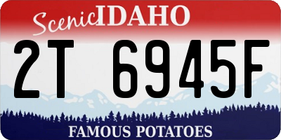 ID license plate 2T6945F