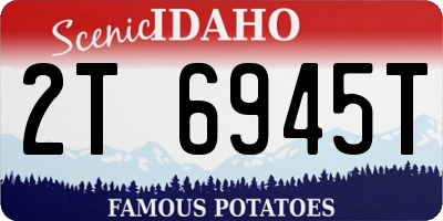 ID license plate 2T6945T