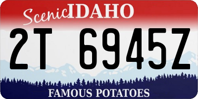 ID license plate 2T6945Z