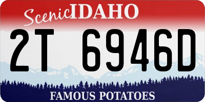 ID license plate 2T6946D