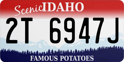 ID license plate 2T6947J
