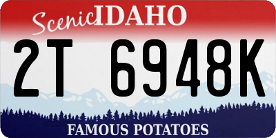 ID license plate 2T6948K