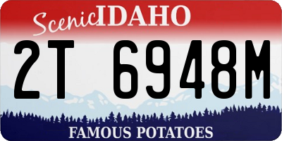 ID license plate 2T6948M