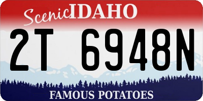 ID license plate 2T6948N