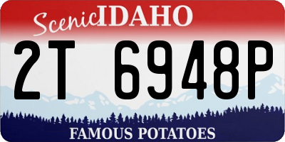 ID license plate 2T6948P