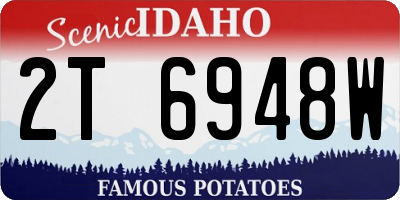 ID license plate 2T6948W