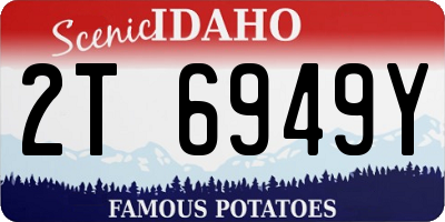 ID license plate 2T6949Y