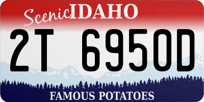 ID license plate 2T6950D