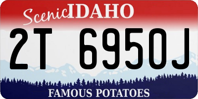 ID license plate 2T6950J