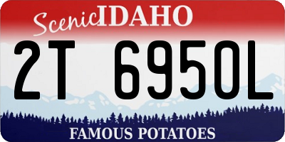 ID license plate 2T6950L
