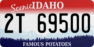 ID license plate 2T6950O