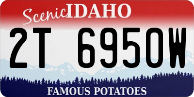 ID license plate 2T6950W