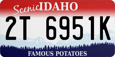 ID license plate 2T6951K