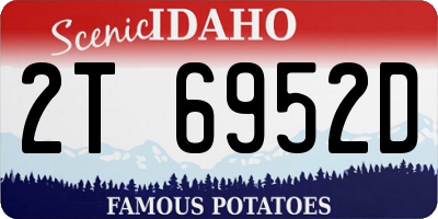 ID license plate 2T6952D
