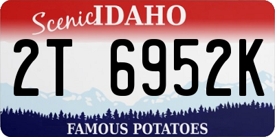 ID license plate 2T6952K